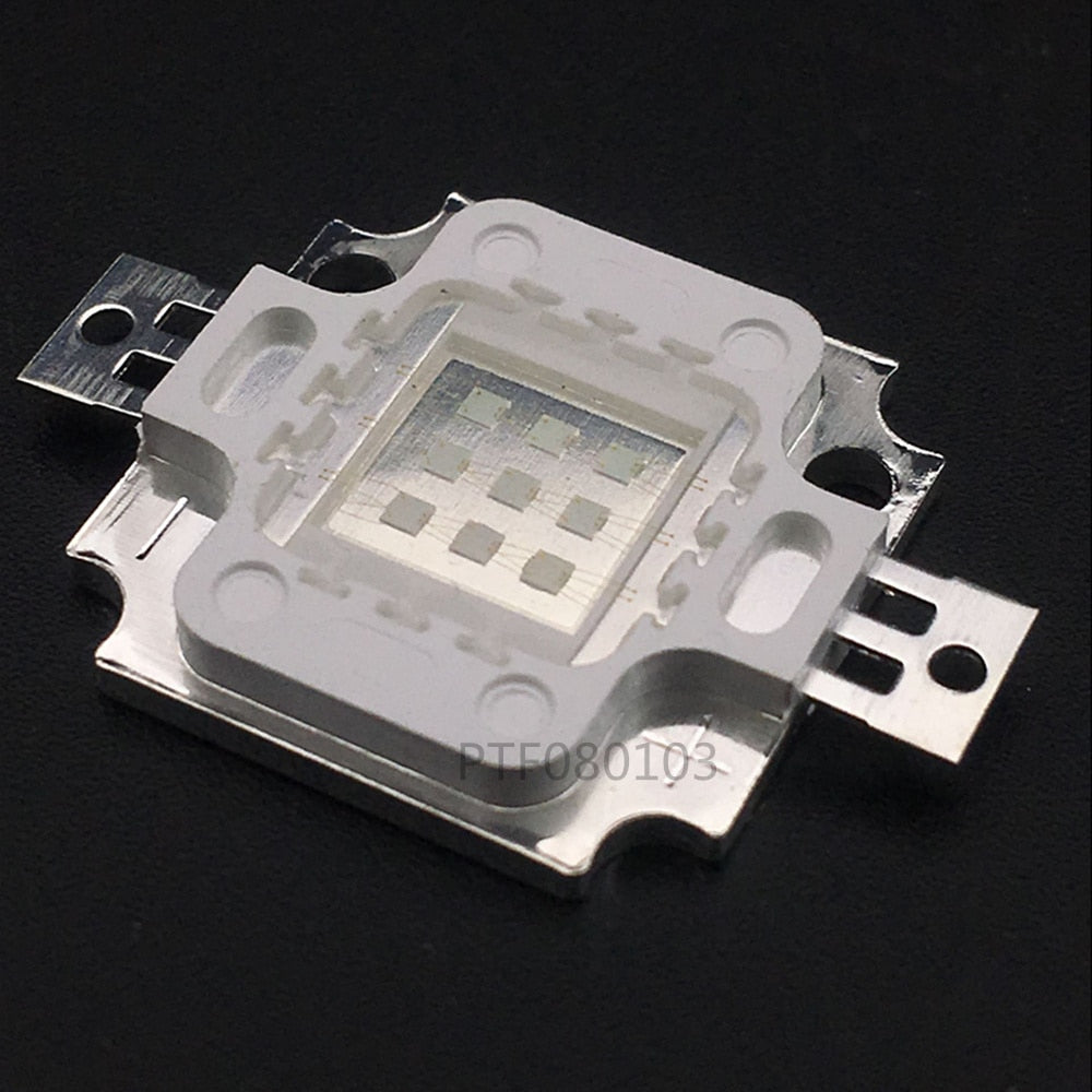 10W UV Lamp 395NM 400NM 405NM 410NM Purple COB LED Bead Light High Power DIY Ultraviolet LED Chip Lamp 8-11V